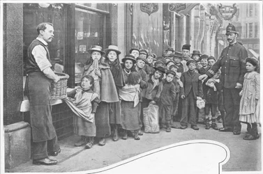食品の区画を待っている、Cheapside、c1903 1903