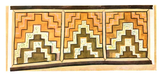 1928年、トルコのスタイロス修道院の壁の装飾。