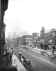 ワシントンアベニュー、ミネアポリス、ミネソタ、米国、c1900。