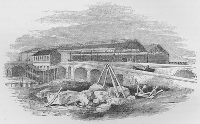 ウォータールー駅、最初に建てられたときに登場した、c1848、1912