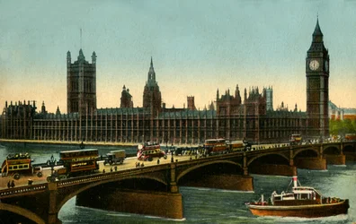 ウェストミンスターブリッジと国会議事堂、ロンドン、c1910。