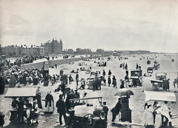 ウェストンスーパーメア-砂浜の夏のシーン、1895