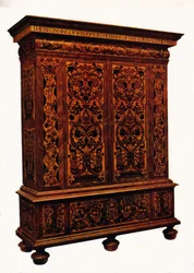 ウィリアムとメアリーの寄木細工のキャビネット、c1690、1925