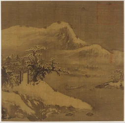 冬の風景、明王朝、1368-1644。