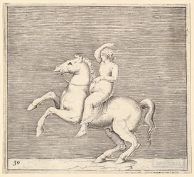 馬を飼う女性、ca。 1599-1622。