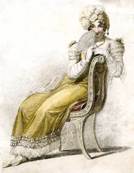 ファンを持つ女性、c1750-1850