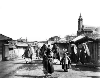 女性と子供、ナムサン、韓国、1900
