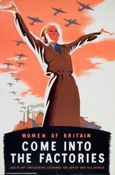 「英国の女性が工場にやってくる」、c1940