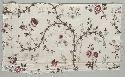 木版画プリントコットンフラグメント、1785年。