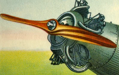 Hugo Heine Propeller-Werk社製の1932年木製航空機プロペラ。