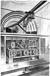 1866年、ロンドン王立証券取引所の時計の作動部分