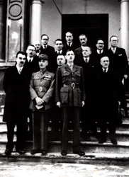 第二次世界大戦、1943年にアルジェリアで亡命したフランス政府とドゴール