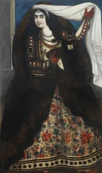 チャドルを身に着けている若い女性、ca 1844-1850。