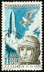 ユーリガガーリン、ソビエトロシアの宇宙飛行士、1961年