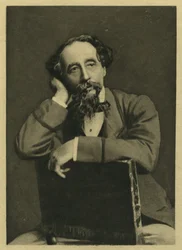 チャールズ・ディケンズ、ハーバート・ワトキンス（b.1828）による写真後の肖像（メゾチント）