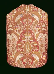 Chasuble、レース模様のシルク、フレンチ、c.1720