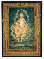 クリスマスの夜、クリスマスカード、1880年代