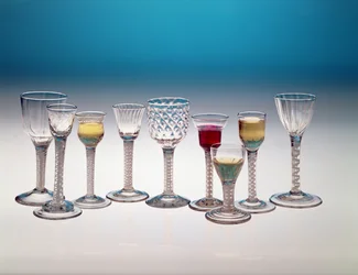 ワイングラスのコレクション、c.1755-60