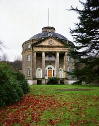 1774-c.1781に建てられたウィンダミア湖のベルアイルハウスの景色