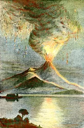 噴火中の火山