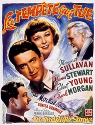 マーガレット・サラヴァンとジェームズ・スチュワートが出演したFrankBorzage監督の映画「The Killer Storm」のポスター 1940年