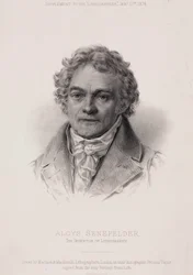 アロイス・セネフェルダー、ドイツのリトグラフ発明者、1810年頃