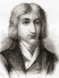 André-Jacques Garnerin、気球乗りでフレームレス パラシュートの発明者、「Les Merveilles de la Science」より、1870 年頃に出版 (リソ)