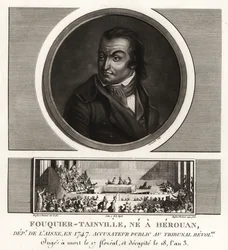Antoine Quentin Fouquier-Tainville、革命裁判の検事、ギロチンにかけられる 1795年