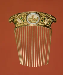 コーム、パリ1788-1805（金、銀、真珠、エナメル、モザイク）