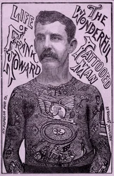 不思議な刺青の男フランク・ハワード（1900年頃）（カラーリトグラフ