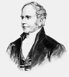鉄道案内書を創始したイギリス人ジョージ・ブラッドショー、1850年代頃