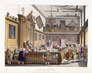 ヘラルドカレッジ：ホール、「The Microcosm of London」、1808-1810
