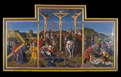 Indre & Loire N* 173 - Chateau de Loches - Chateau de Loches - The altarpiece of crucifixion - School of Jean Fouquet - 1485 - 。