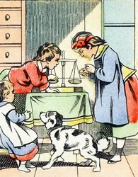 ゲーム : 小さな店主 - アルファベット - 子供向けエンタテインメント - 1890年頃の大衆向け映画「Epinal Imagerie d
