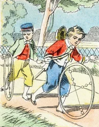 ゲーム：フープ - チャイルド・エンターテインメント・アルファベット c.1890（リトグラフ