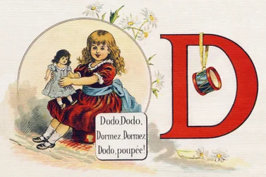 レターD睡眠、睡眠、睡眠、睡眠、人形。ABC L