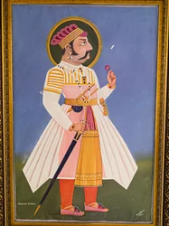 Maharaja Kumbha, pintura, Mehrangarh Fort, Jodhpur, Rajasthan, Índia, Ásia (foto)