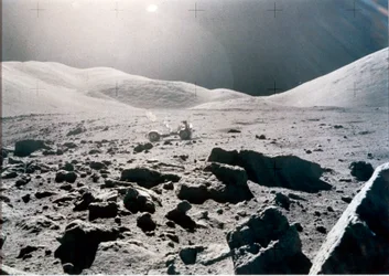 有人宇宙飛行、アメリカ、アポロ15号 月面の全景、アポロ15号