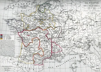 シャルル6世時代のフランス地図