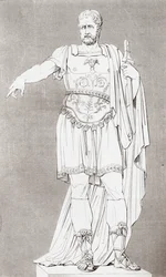 Marcus Furius Camillus (c.c. 446 365 BC.), ローマの軍人・政治家, The Historic Gallery of Portraits and Paintings, published 1808より。