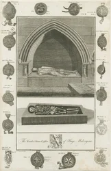 Mavesyn Ridware-Hugo Mavesynの墓：彫刻、1785年