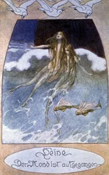 人魚、1900年頃（絵葉書）
