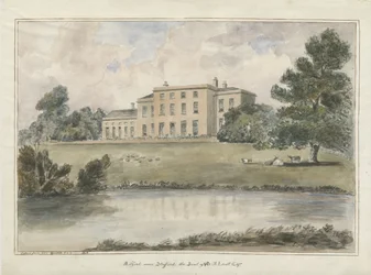 ミルフォードハウス：水彩画、1848年