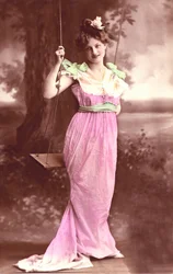 ブランコの上で：ポストカードファンタジー1910