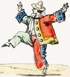 P - Pierrot - Child Entertainment Alphabet c.1890 (リトグラフ)