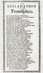 1697年にロンドンで出版されたジョン・ウォーリッジ（1669-1698年活躍）の「Systema agriculturae: the mystery of humourry discovered」の第4版のタイトルページと詩による説明。