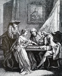 Tric-Tracをプレイする人々