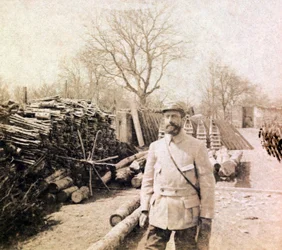 第一次世界大戦の最初の数ヶ月間の歩兵中尉の個人アルバムからの写真