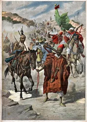 Pillages au Maroc.モロッコの闘争。