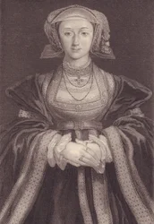 イングランドの女王、アン・オブ・クレベス（1515-1557）の肖像、エングレーヴィング